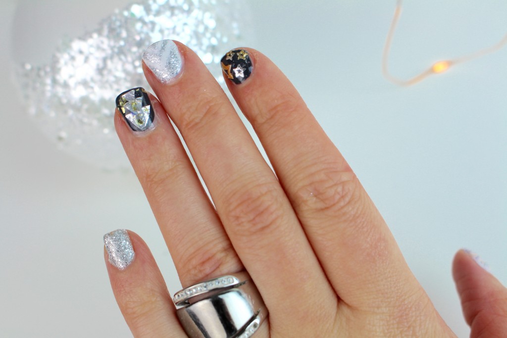 nail art Noël christmas argent silver