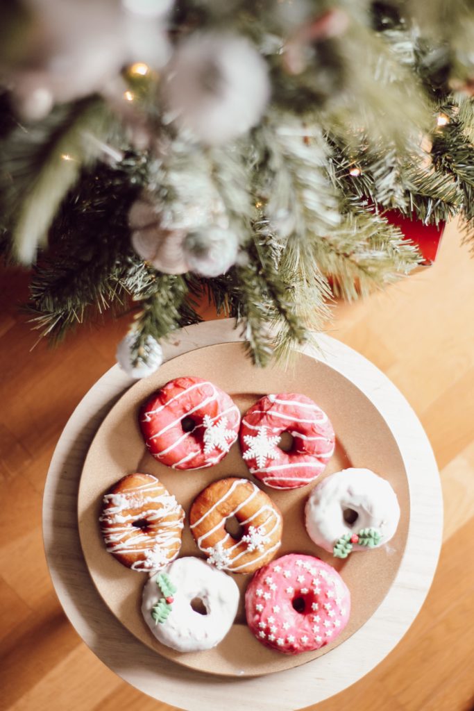 Donuts de Noël glaçage au sucre