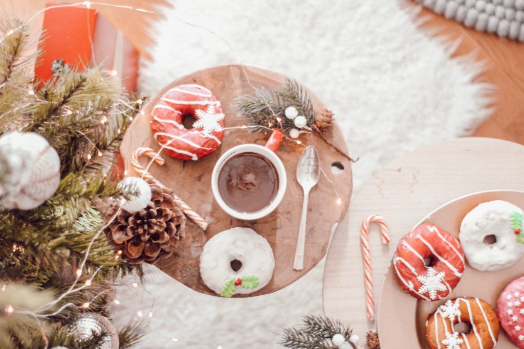 Donuts de Noël décorations en sucre